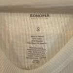 Sonoma  NWT white ribbed ruffle sleeve tank small Photo 4