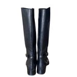 Michael Kors Black Leather Knee High Rising Boots size 8 Photo 7