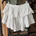 Love Shack Fancy  tiered mini skirt lace ruffles heritage pastel preppy small Photo 3