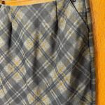 CAbi Step Out Plaid Pencil Mini Skirt Back Zipper Gray Gold 6 3756 Photo 8