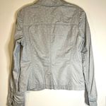 Caslon  Women’s Gray Polka Dot Blazer Lightweight 100% Cotton Summer Jacket Small Photo 2