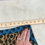 English Rose Leopard Print Yellow, Blue & Black Lace A-Line Mini Skirt Size M Photo 8