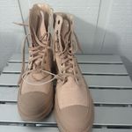 Free People  Womens Camp Out Natural Canvas Combat Boots Shoes Size 9 NWOT Photo 3