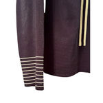 Misook  full zip jacket Black/neon green accent pointe knit S Photo 2