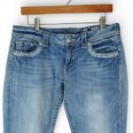 Miss Me  Jeans Womens 30 Slim Boot Stretch Low Rise Denim Y2K Western Cowgirl Photo 3