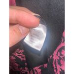 SALONI Black Rouje Floral Mock Neck Puff Sleeves Isa Ruffle Midi Dress Size 12 Photo 14