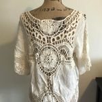 Forgotten Grace 3/4 Sleeve Crochet Blouse Photo 4