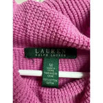 Ralph Lauren Lauren  Pink Cowl Neck Sweater Medium Cotton Photo 2