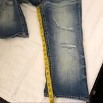 BKE NWT  Aiden Blue Faded Wash White Distressed Ripped Denim Jeans Capris Shorts Jorts Slim Fit Low Rise #Grunge #Biker #Gothic #Emo #Subversive  Photo 7