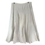 INC International Concepts Skirt Women 4 Linen A Line Flare Midi Cottage Granola Tan Photo 3