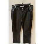 Joe's Black Faux Leather Cropped Bootcut Pants Photo 2