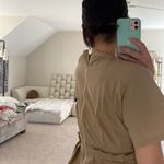 Wide leg jumpsuit. S Tan Photo 5