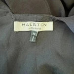 Halston Heritage black V-neck jumpsuit open back sleeveless size 10 D9 Photo 7