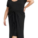Universal Standard NWT  Summer Wrap Dress Black Sz 10-12‎ Minimalist Contemporary Photo 0