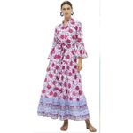 Tuckernuck Oliphant Ruffle Collar Bell Maxi Dress in Poppy Raspberry Photo 9