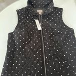 Chico's Black and White Polka Dot Quilted Vest Photo 0