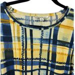 Zac & Rachel‎ Plaid Sweater Knit Pullover Blouse Top Size 1X Artsy Art to Wear Blue Photo 4