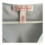 Oscar de la Renta  blue satin lace trim nightgown Small Photo 2