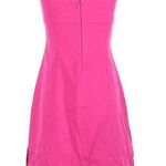 Theory Mini Dress 4 Bodycon High Slit Strapless Hot Pink Barbie Cocktail Party Photo 2