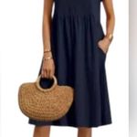 Women’s Crew Neck Cotton Blend Blue Dress with Pockets. Size XXL. Cotton Blend Photo 1