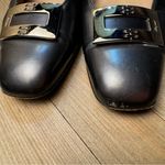 Salvatore Ferragamo Vintage  Silver Metallic Low Square Heel Buckle Loafer‎ sz 7 Photo 4