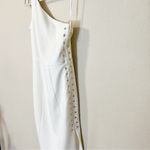 NWT Mare Mare Caliz One Shoulder White Lace Up Dress Photo 5