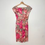 Banana Republic  Mad Men Floral Midi Length Linen Blend Sheath Dress Photo 2