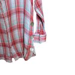 Soft Surroundings Top Womens Medium Multicolor Plaid Gauze Crinkle Blouse Photo 4