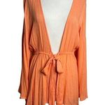 ASOS NWT  Swim tie front slit bell sleeve cover up coral sz 6 Photo 0