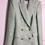 ZARA  Tweed Green Blazer Photo 6