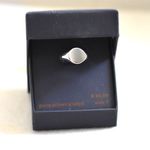 Source Unknown NIB Stunning Mirrored Silver Plated Size 7 Casual Unisex Signet Ring Photo 4