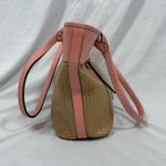 Dooney & Bourke Beacon Weave Coral Pink Zip Tote Purse Bag Photo 2