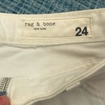 Rag and Bone  White Denim Zipper Distressed Mini Skirt in Size 24 Photo 1