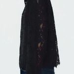 ZARA  NWT black lace button front shirt Photo 3
