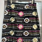 Etcetera  | Black Tiered Embroidered Floral Pencil  Skirt Women’s Size 4 Photo 0