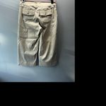 Spanx  Pants Womens 1X Beige Tan Twill High‎ Rise Wide Leg Crop Pull On Ladies Photo 2