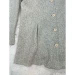 Eileen Fisher  High Collar One Button Lambs Wool Cashmere Jacket Size Medium Gray Photo 3