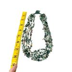 Natural Gemstone emerald green Chip Bead Assorted Stone multilayered necklace Photo 7
