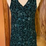 Vtg 90s bright floral tank top Green Size M Photo 4