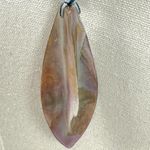 Free People Ariana Ost The Era Strand Necklace Navy Shell Pendant Bohemian Beach Photo 10