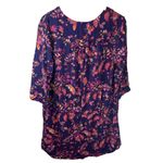 BeachLunchLounge  XL Dress Floral Print 3/4‎ Sleeve Boho Relaxed Fit Photo 5