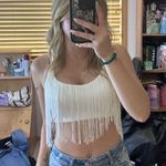 SheIn Fringe Top Crop Photo 3