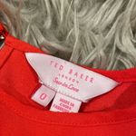 Ted Baker  Josa Red Orange Tunic Shift Dress with a Chiffon Outer Layer size 2 Photo 4