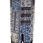 Blu Heaven Size M Top Tunic Womens Patchwork Print Sleeveless Crochet Yoke Brown Size M Photo 0