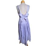 Vtg Y2K L'Pogee Lavender Fairycore Renaissance Satin Lace Up Midi Dress OS XL Purple Photo 2
