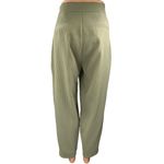 ZARA  Women's Green Rib Knit High Waist Wide Leg Side Zip Ankle Trousers Pants L Photo 2