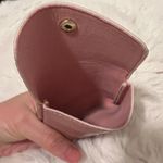 Mini Pink Croc Embossed Faux Leather Foldover Flap Snap Button Coin Purse EUC Photo 3