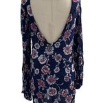 Billabong  Dress Medium Floral Blue Open Back Summer Dress Photo 1