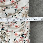 Nectar Clothing Mini Dress Women’s S Cream Floral Ruched Cottagecore Coquette Photo 6