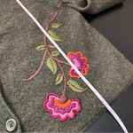 Vintage The Eagle’s Eye Women’s Green Wool Floral Embroidered Cardigan XL Boho Photo 10